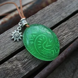 Glowing The heart of Te Fiti Necklace Pendent GLOW in the DARK