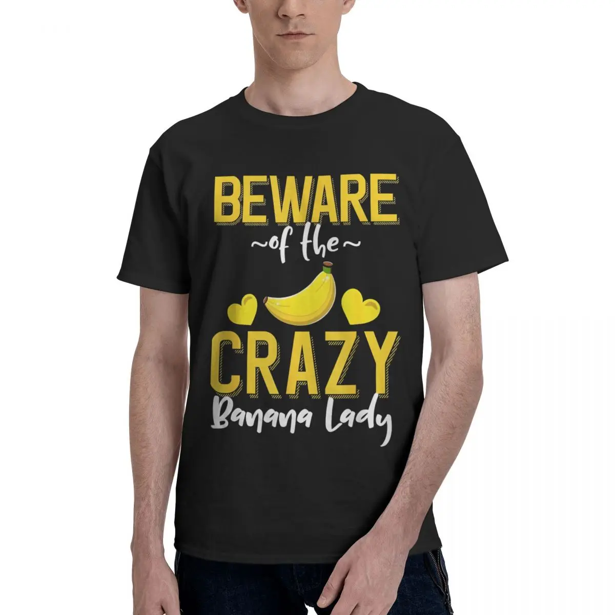 Crazy Banana Lady Warning Movement Top tee Travel Champion Vintage Vintage USA Size
