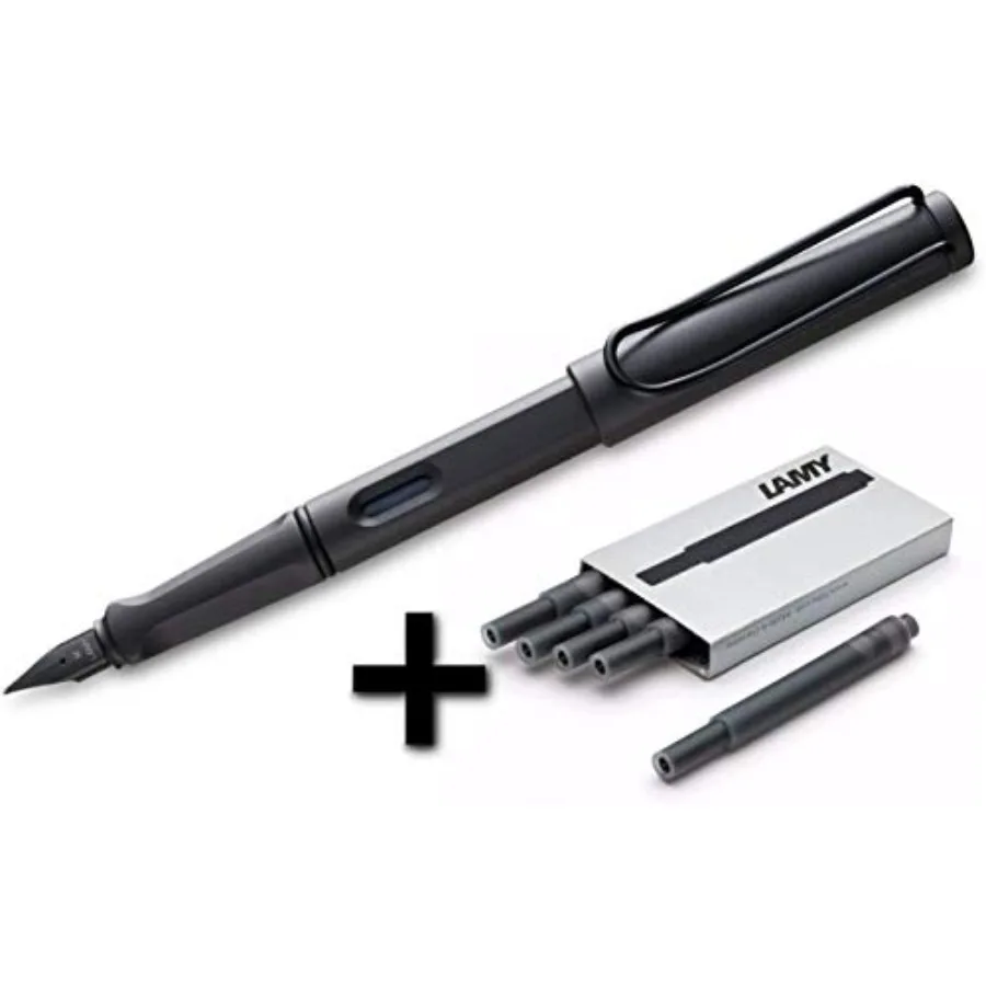 

Перьевая ручка Safari 17F Umber + 5 черных чернильных картриджей (1203886)