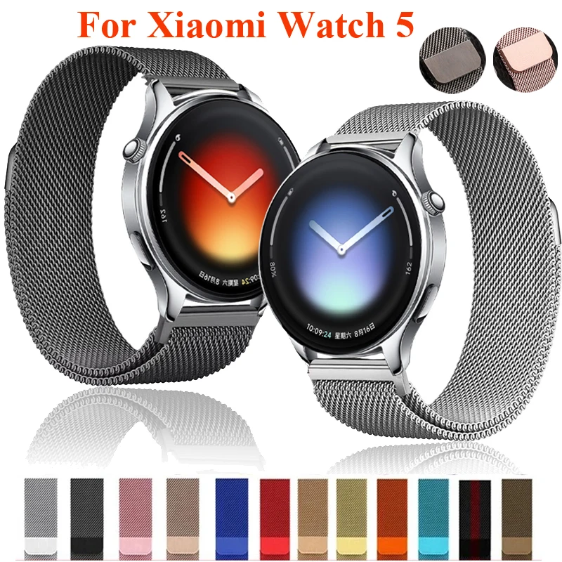22mm Armband für Xiaomi Watch S4 S3 S2 S1 Pro/2 Pro/Mi Color 2 Metall-Armband für Xiaomi Watch 5 Milanaise-Schlaufenband
