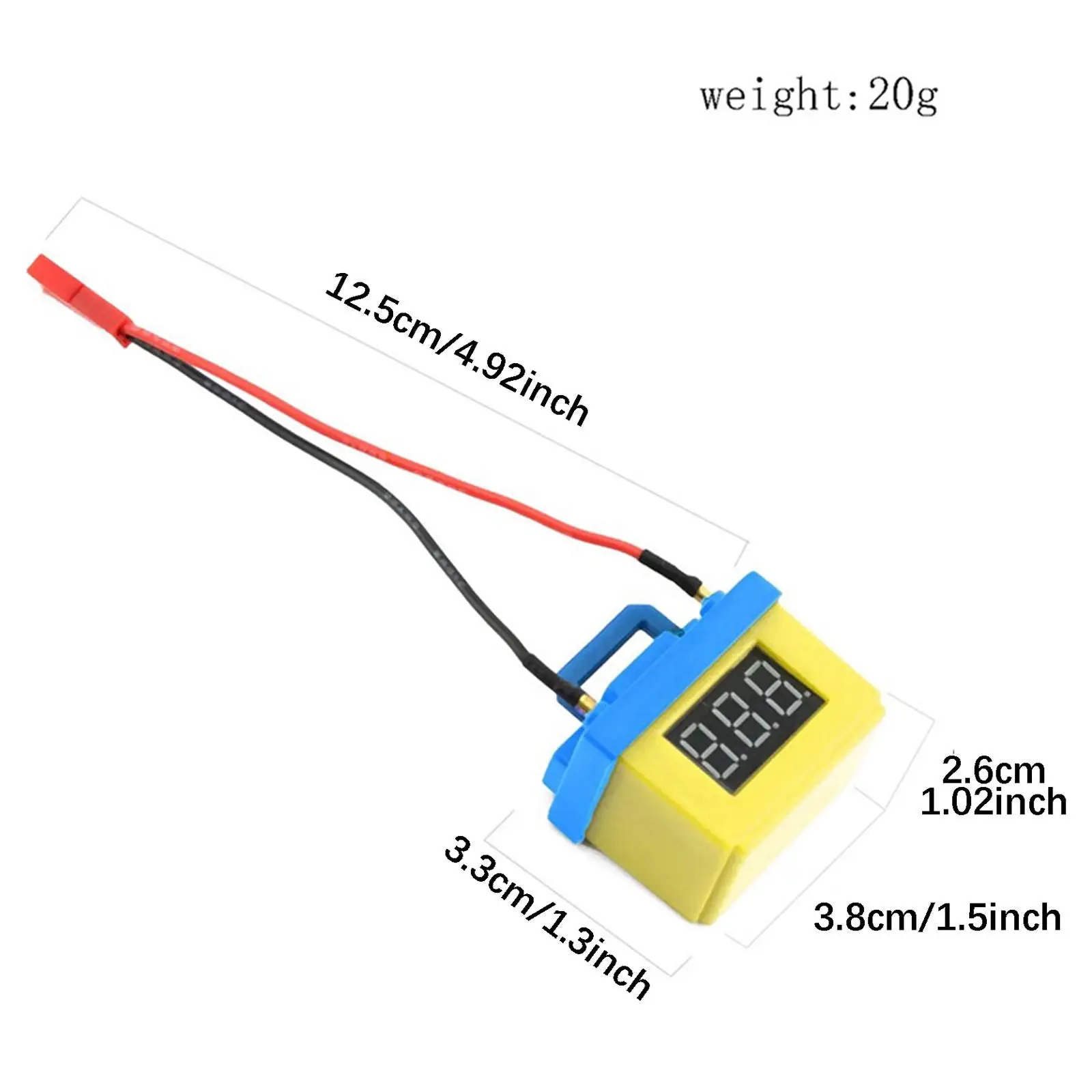 RC Low Voltage Alarm Indicator Compact Battery Tester for 1 10 RC Car Crawler Accessories Upgrade