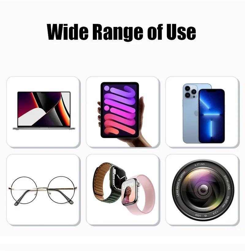 Mijing Universal Polimento Pano para Telefone Pad, Macbook Watch, Screen Display, Camera Polish, Limpeza Wipe Panos