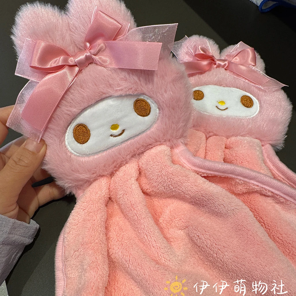 

Sanrio My Melody Hangyodon полотенце для рук двухслойное толстое впитывающее подвесное полотенце из кораллового флиса для дома и путешествий ﻿