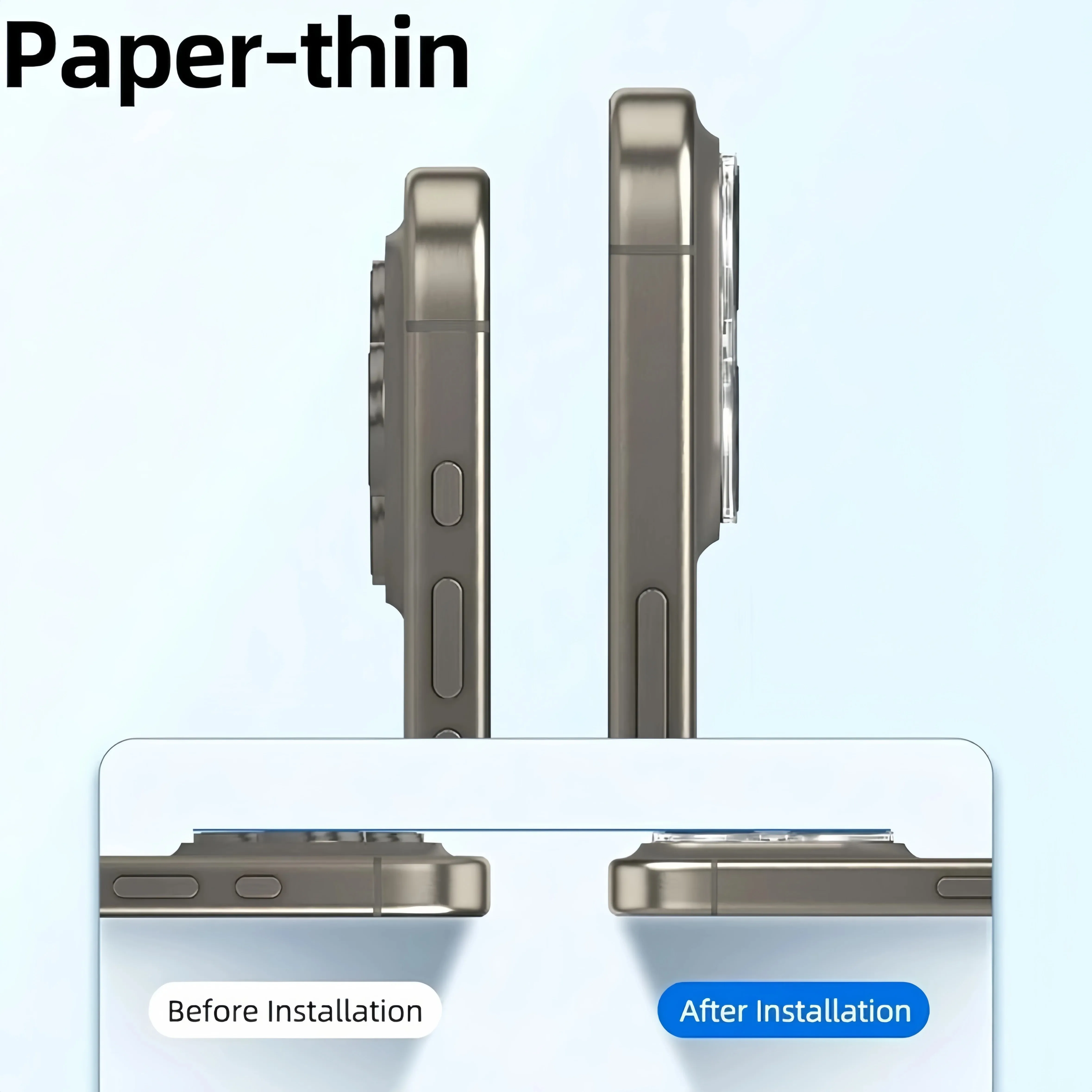 3 قطعة لابل آيفون 17 الهواء 16e 16 15 14 13 12 11 برو ماكس بلس كاميرا خلفية صغيرة الزجاج المقسى 9H حماية