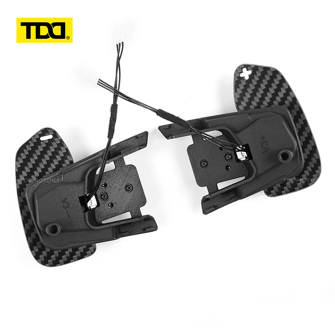 TDD Car Carbon Fiber Magnetic Paddle Shifters For Volkswagen VW Golf R MK7 MK7.5 Scirocco Steering Wheel Shift Paddles Extension image 3