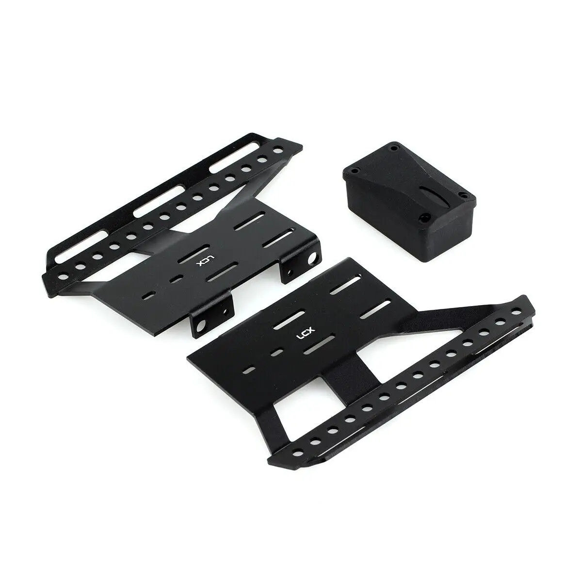 

LCX Racing 1/10 RC Crawler Aluminum Rock Sliders Side Step Foot-Plate for Axial SCX10 II 90046 90047 Upgrades Parts Accessories