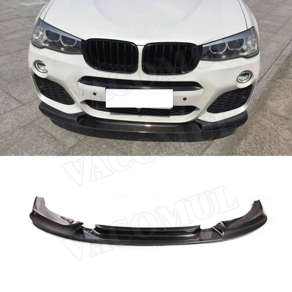 

VACOMUL Carbon Fiber Front Bumper Lip Spoiler Splitters For BMW X4 F26 M-Sport M-TECH 2014-2017 Head Bumper Chin Shovel Guard