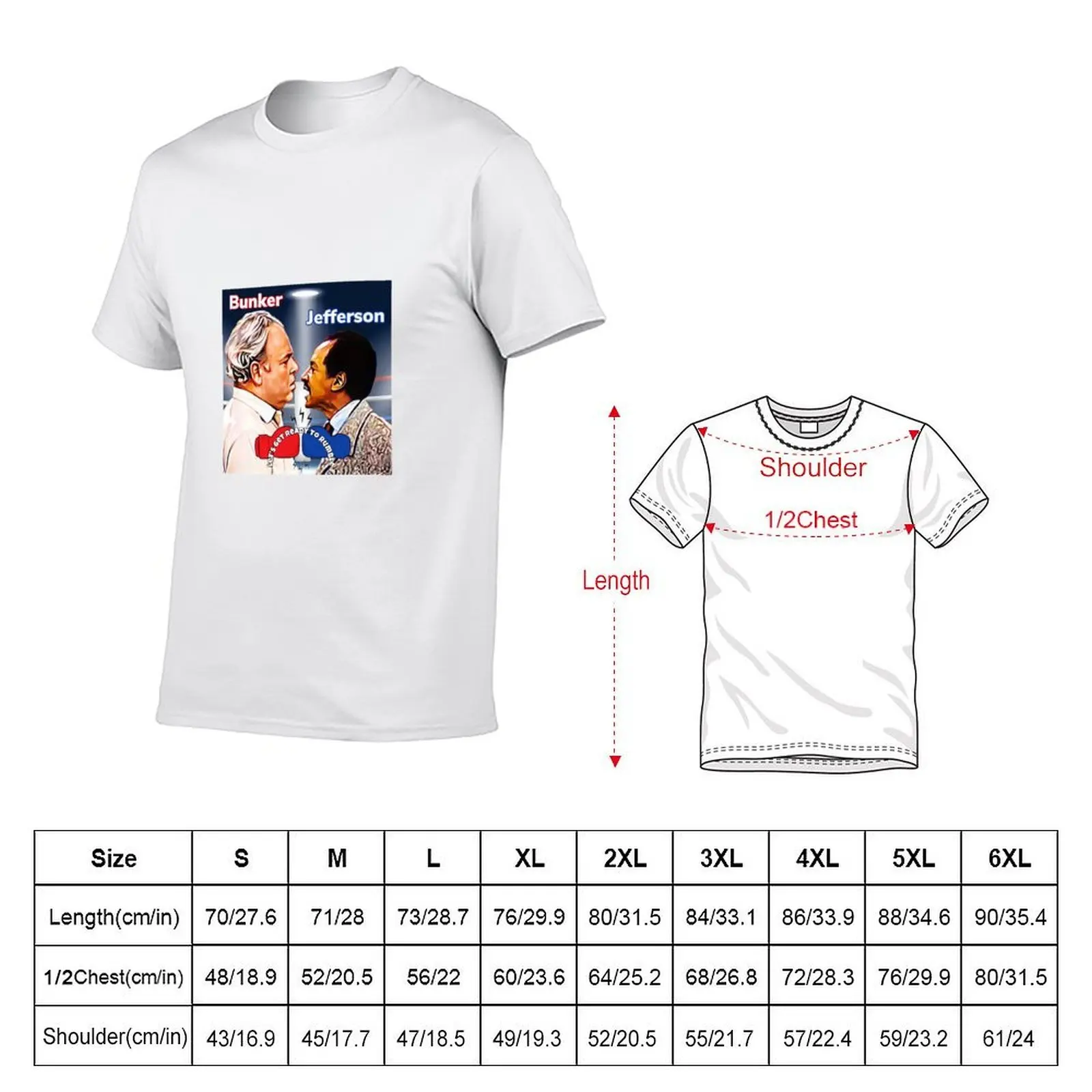 Archie bunker VS. George Jefferson T-Shirt affliction shirts Aesthetic clothing mens t shirts