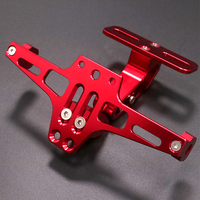 Universal Adjustable Motorcycle License Number Plate Bracket Rear Turn Signal Lamp Holder CNC Aluminum Fender Eliminator Kits