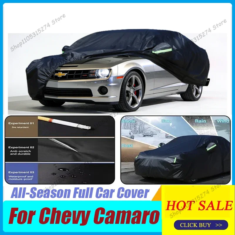 

Подходит для Chevrolet Camaro 2018-2022 годов выпуска, защитный чехол для автомобиля, пыле- и водонепроницаемый, защищающий от снега, полный чехол для автомобиля.