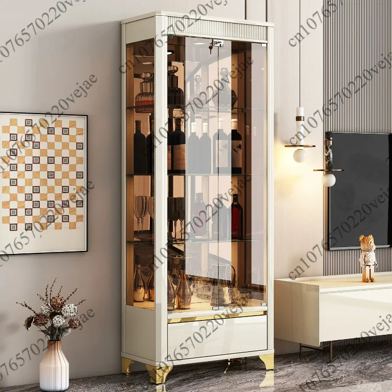 Wine Cabinet Affordable Luxury Style Modern Simple Home Living Room Glass Hotel Bar Transparent Wine Cabine