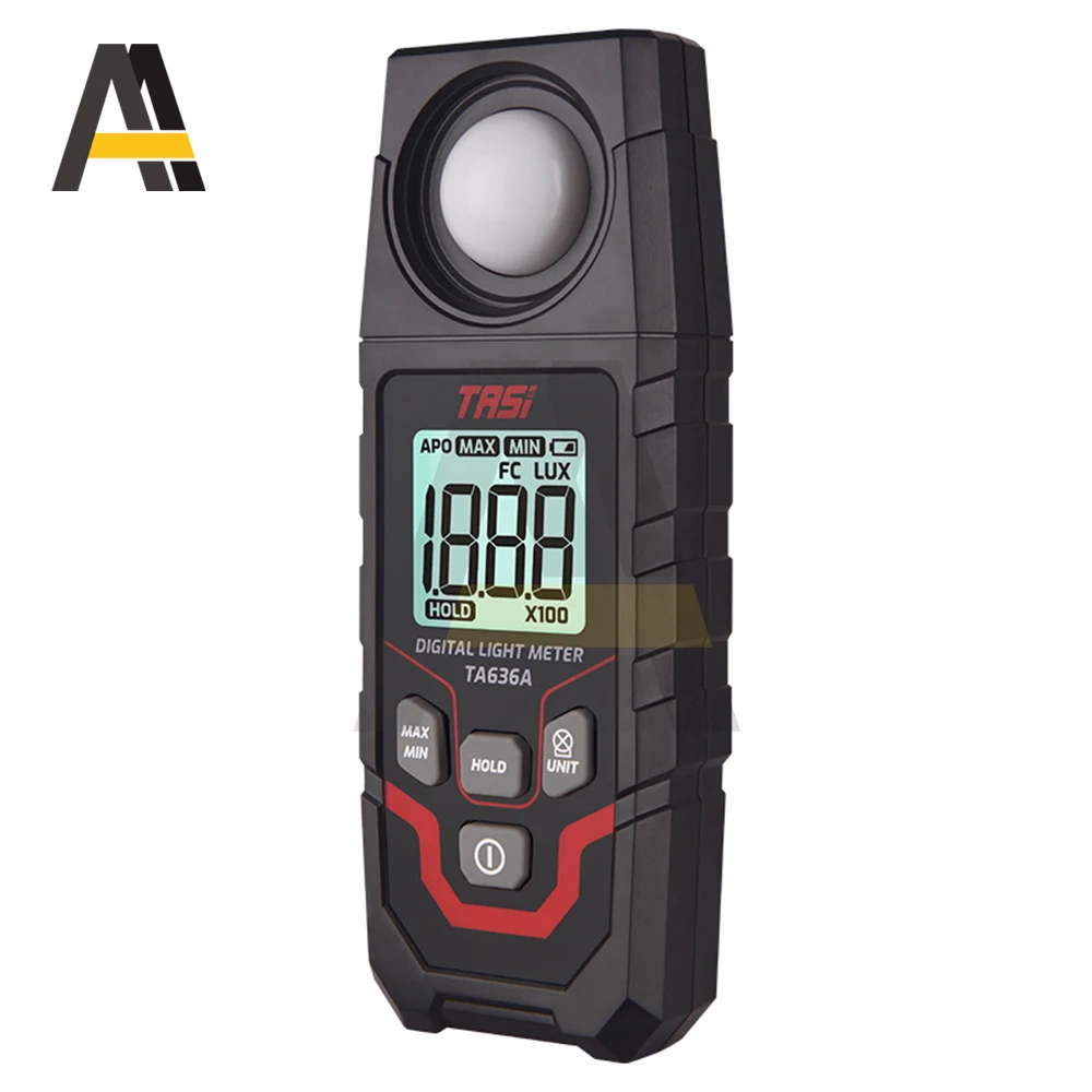 TA636A Luxometer Professional Lux Meter Handheld Light Meter 0.1~200000LUX/0.01~20000FC High Accuracy Illuminometer Photometer