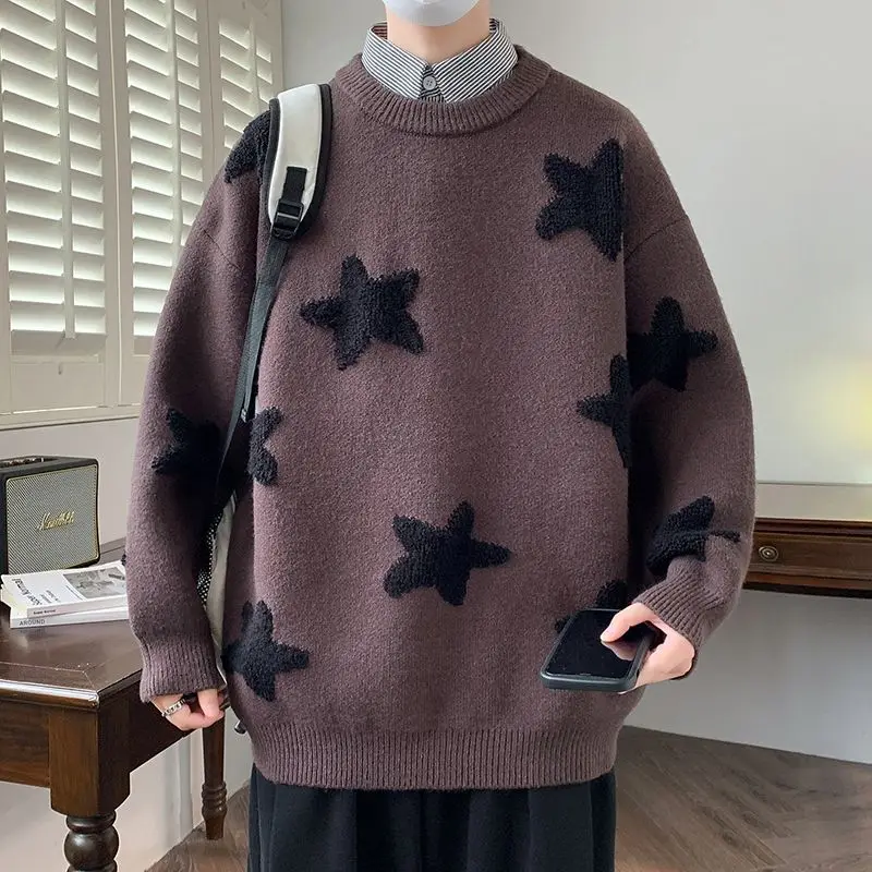 

Высококачественный мужской вязаный свитер с воротником-стойкой, осенне-зимняя новинка, из искусственной кожи, тонкий, для ношения под одеждой