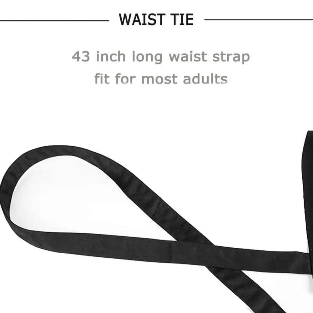 Waiter Apron Quick-dry Apron Summer Solid Color Half Waist Apron with Pockets Lace-up Barbecue Kitchen Workwear Polyester Cotton