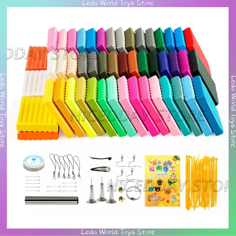 24/36/50 Kleuren Polymeer Klei Fimo Diy Zachte Klei Set Molding Craft Oven Bakken Klei Blokken Montessori Vroege onderwijs Speelgoed Voor Kinderen