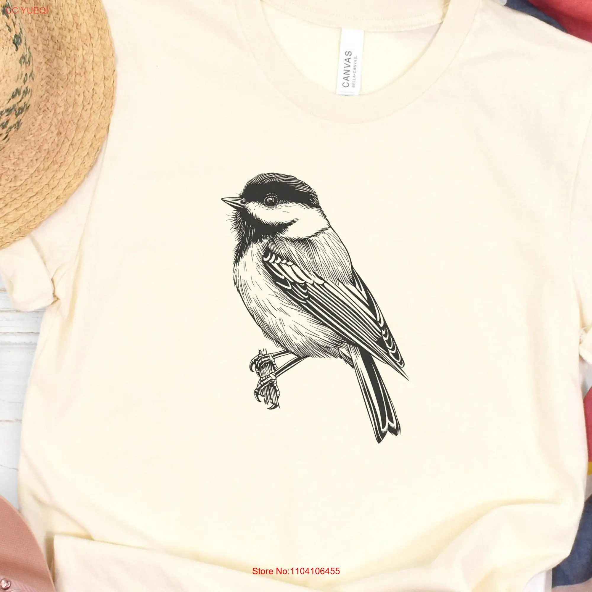 Chickadee T Shirt for Birdwatcher Birder Perfect Birding Unique Bird Ideas Nature Lovers long or short sleeves