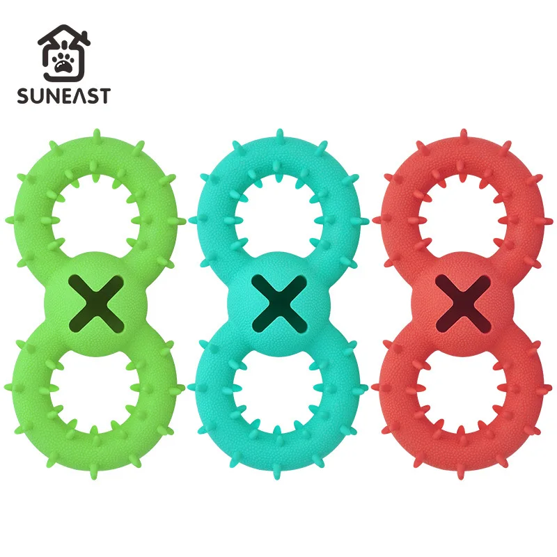 Dog food-dispensing toy for teething, durable and chewable, helps expend energy, ideal for puppies and small dogs