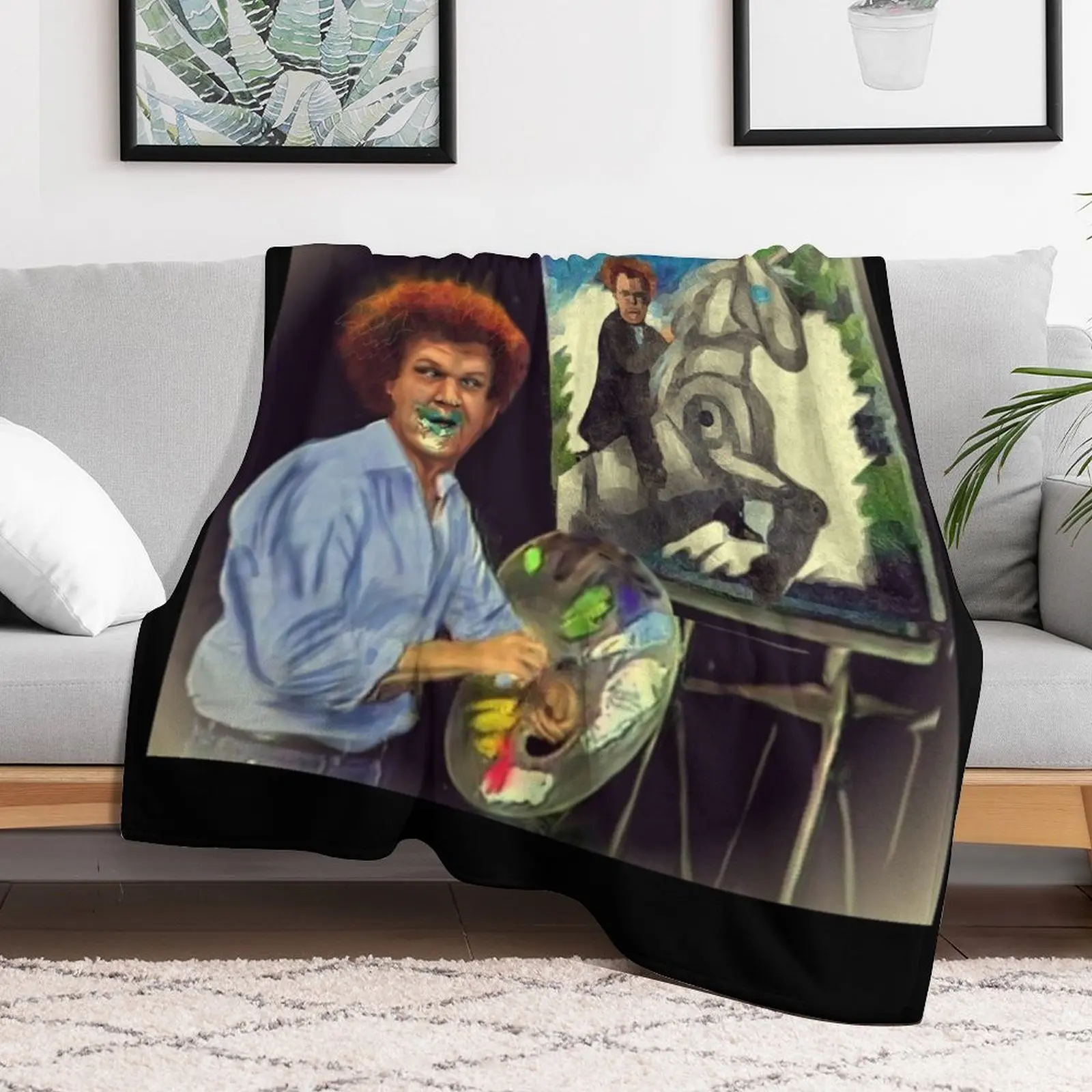 Steve Brule paints Throw Blanket Luxury Thicken Blankets For Bed for winter Flannels Blankets