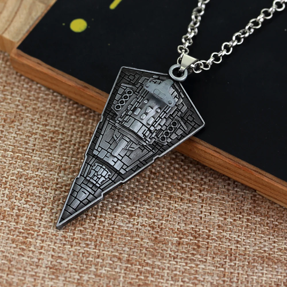 Star Wars Star Destroyer Necklace Fashion Battleship Vintage Pendant Necklace Jewelry Accessories for Fans Quality Gifts