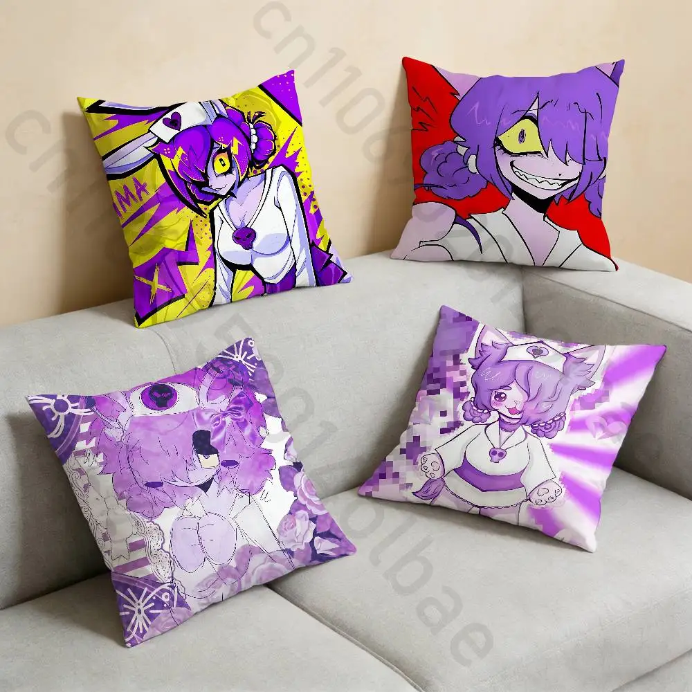 Leima T-Terrible mouse Pillow Case Square Double-Sided Printing Short Plush Sofa Cushion Cover Bedroom Bedside Pillow