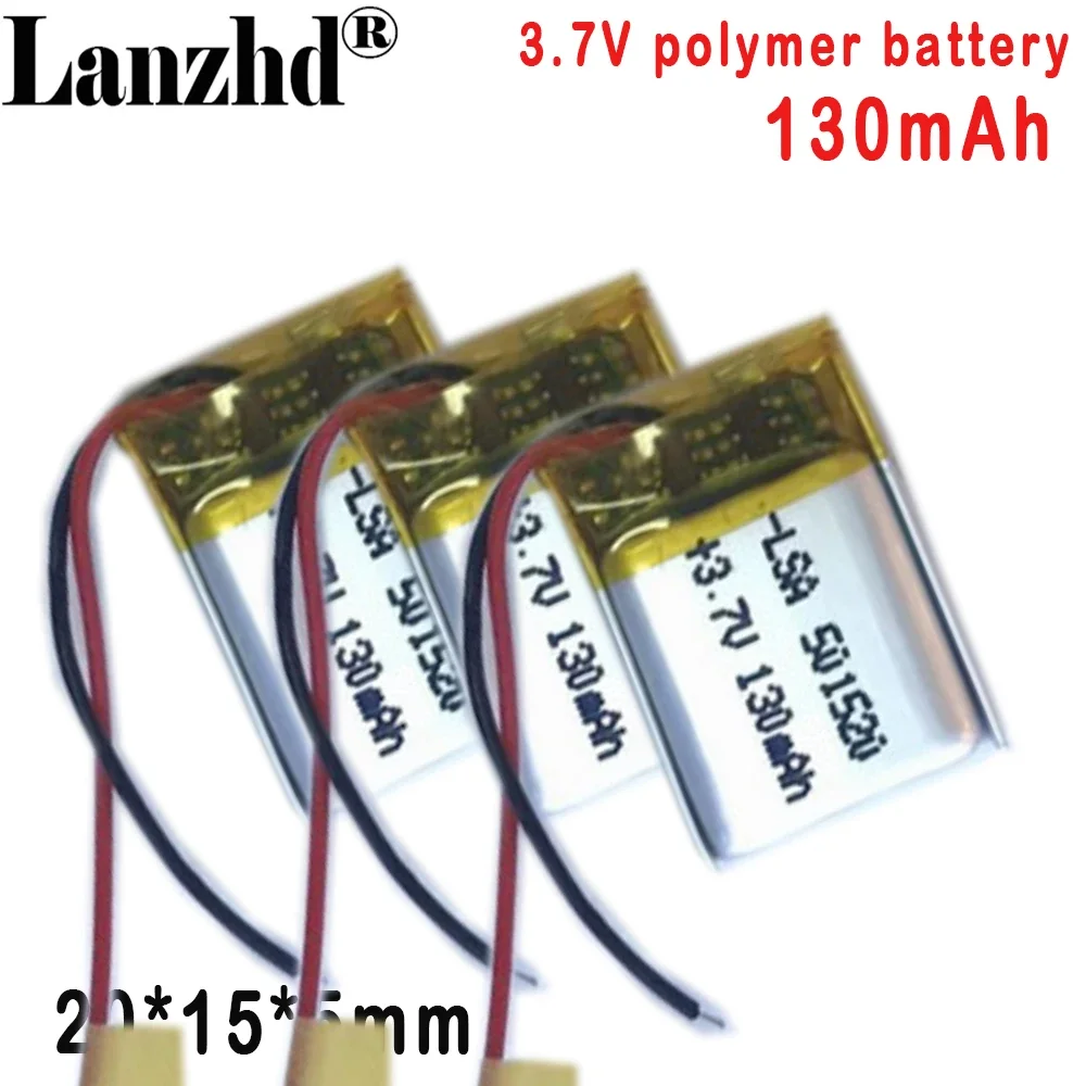 501520 polymer lithium battery 130MAH 3.7V For smart wearable Bluetooth headset and other digital