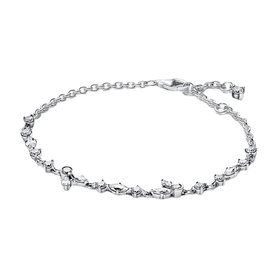 Nieuwe 925 Sterling Zilveren Dames Prachtige Rode Zirkoon Armband, Past In Combinatie Met Modieuze Charme Kralen Diy Sieraden Geschenken