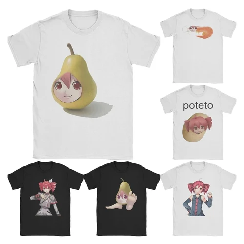 Camiseta creativa Kasane Teto Expression 2020 con dibujo, camisetas de algodón con cuello redondo para hombres y mujeres, camisetas de manga corta de peras, camisetas 6XL