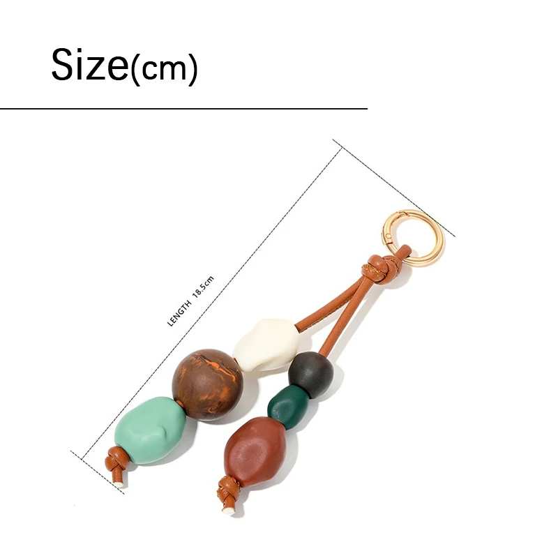 EverToner Charm Ceramic Bead bag Pendant for Long-chmp  H Bags new beaded keychain retro fashion high-end Bag Accessories