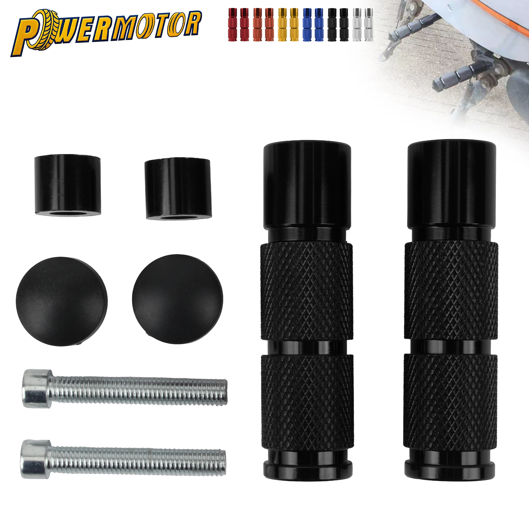 

Universal Motorcycle M8 Foot Pegs Pedals Scooter Footrests CNC Aluminum Accessories For For Honda Kawasaki Suzuki Yamaha KTM