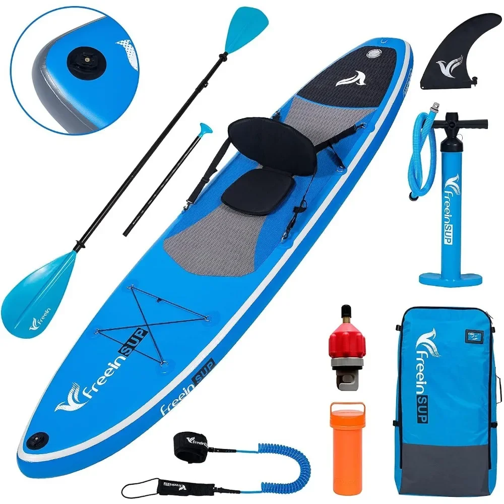 

Up Paddle Board Kayak SUP Inflatable Stand up Paddle Board SUP 10'/10'6”x31 x6, 2 Blades Paddle, Dual Action Pu