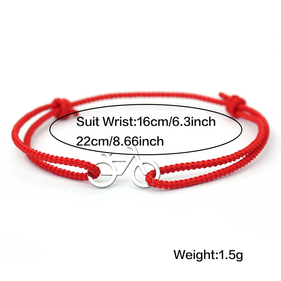 Personalized Sports Stainless Steel Cycling Bracelet For Men Women Black Red Bicycle Charm Bracelet Jewelry