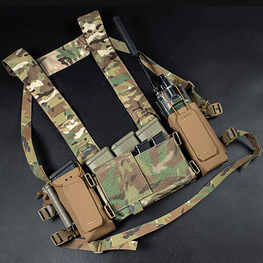 Tactical The Thing 1 MK3 MK4 D3CRM Chest Rig Extended Chassis MOLLE Militar Magazine Pouch Radio Bag Airsoft Shooting Vest Gear