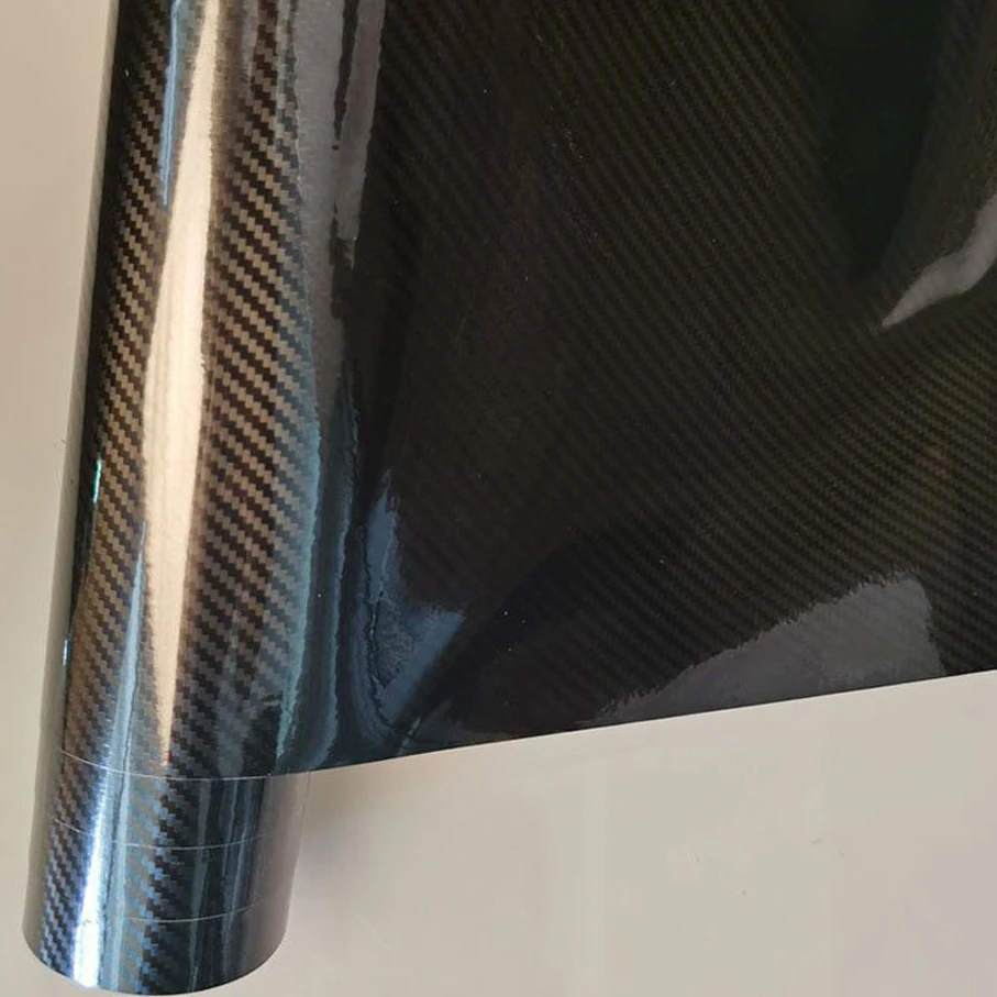 فائقة الجودة فائقة اللمعان 5D ألياف الكربون الفينيل التفاف 4D الملمس سوبر لامعة 5D فيلم الكربون مع الحجم: 10/20/30/40/50/58x152cm #4