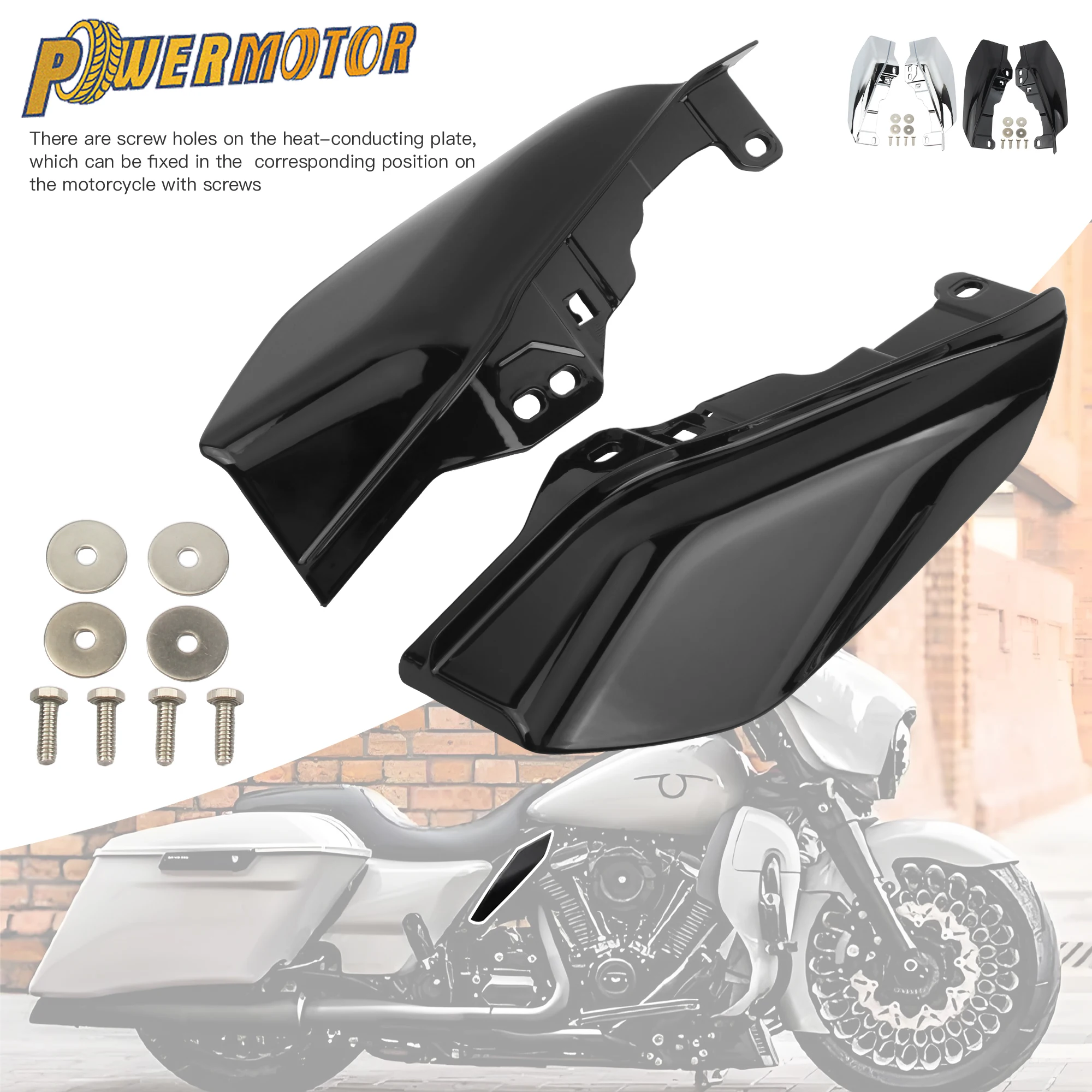 

Motorcycle Mid-Frame Air Heat Deflector Fairing For Harley Davidson Touring Street Electra Glide Road King 2017-2022 Moto Parts
