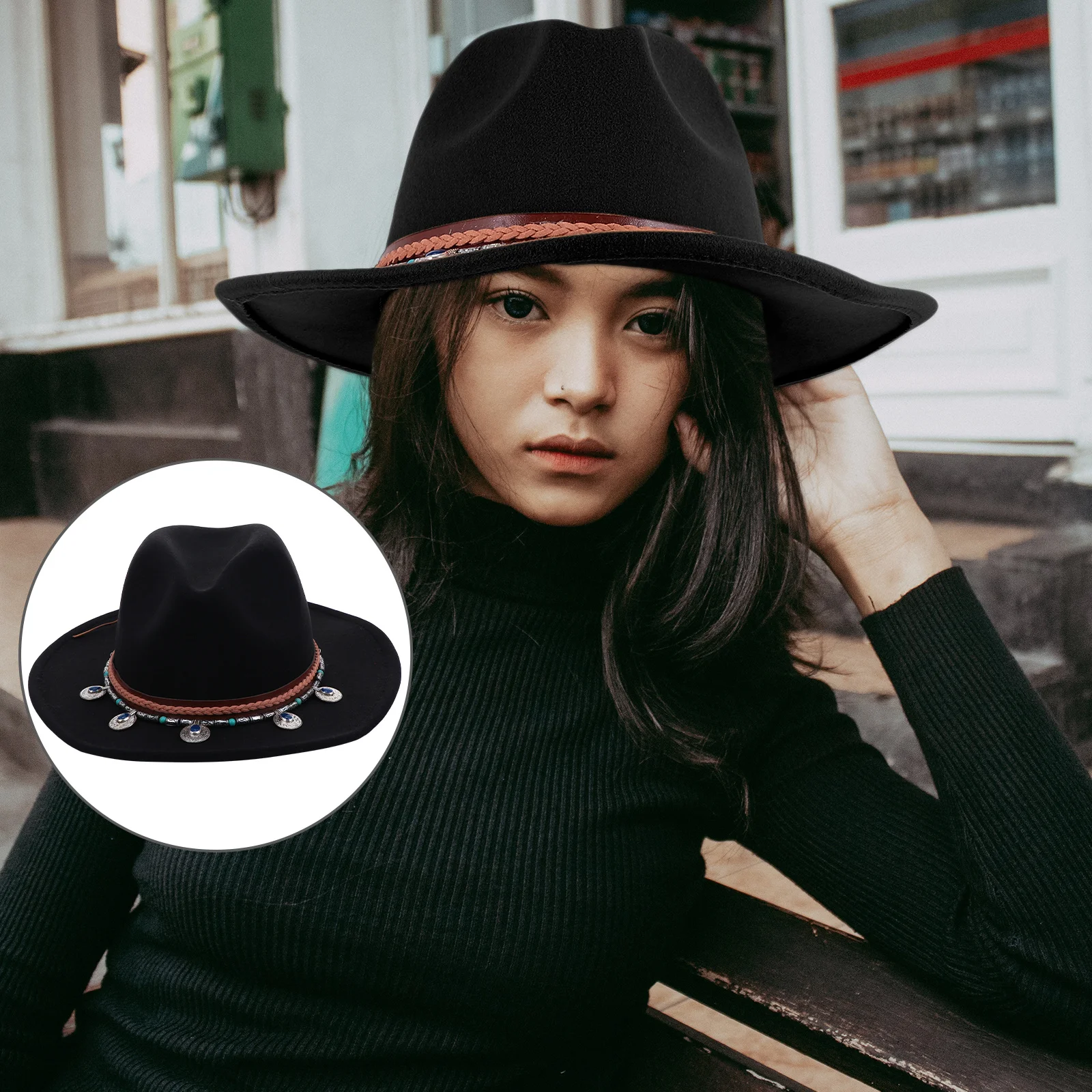 1Pcs Classic British Style Retro Hat Comfortable Breathable Design Perfect Holiday Gift for Women Women Jazz Hat