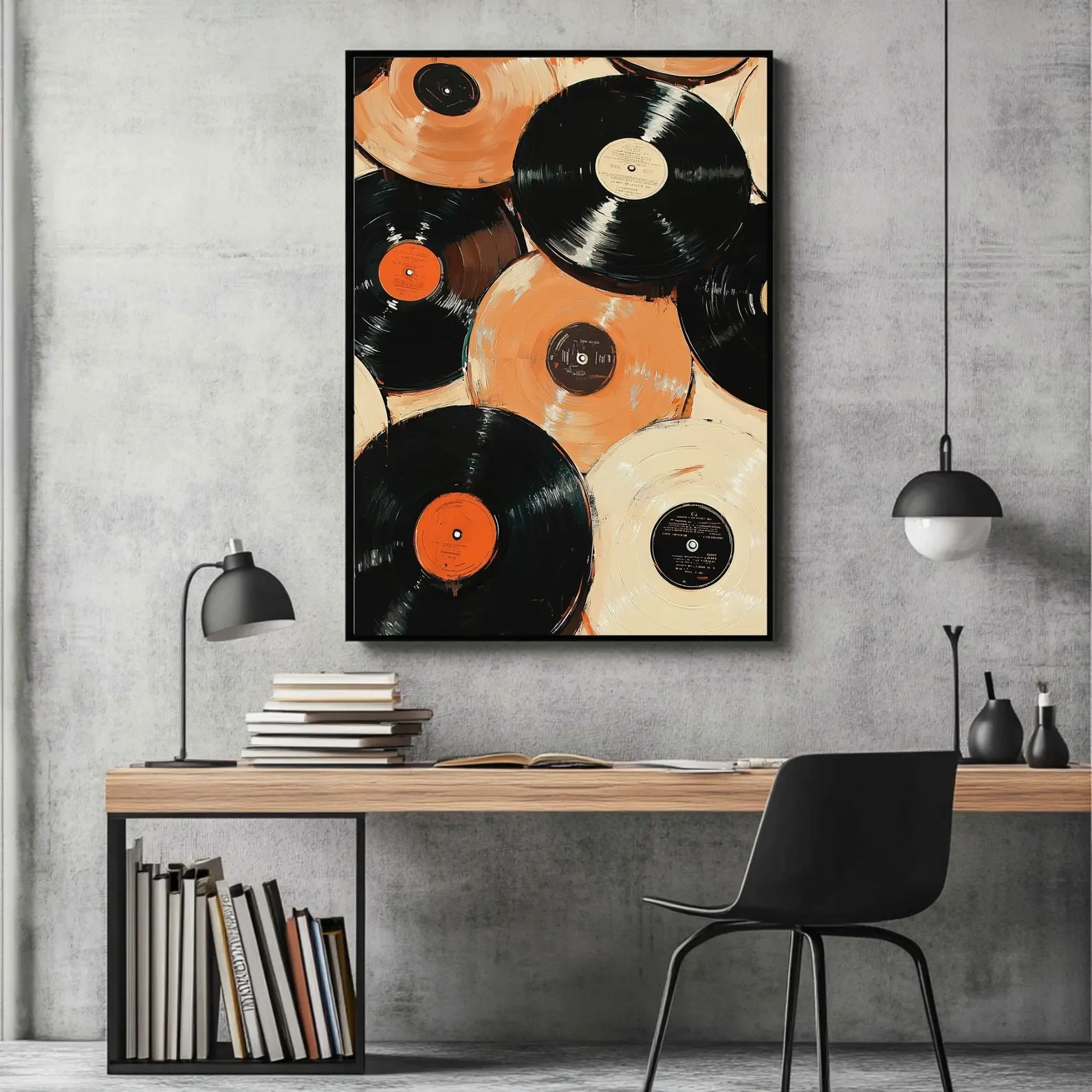 Canvas Painting Aesthetic Poster Vintage Art Retro Print Music Poster Vinyl Record Wall Art Eccentric Trendy Printable