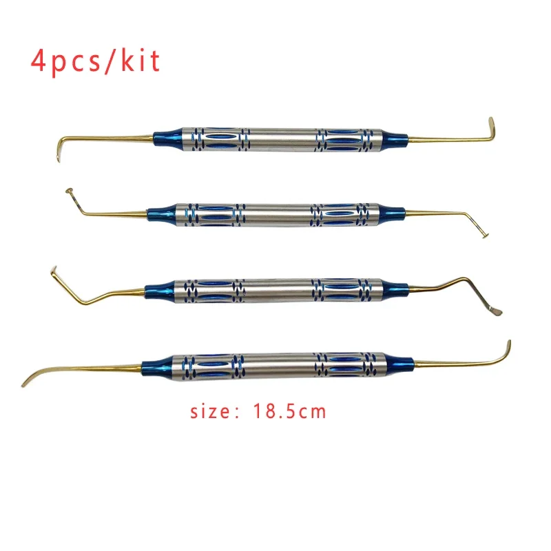 

4Pcs Periodontal Gracey Bone Curettes Perio Teeth Whitening Implantation Set Dentistry Oral Care Material Tools