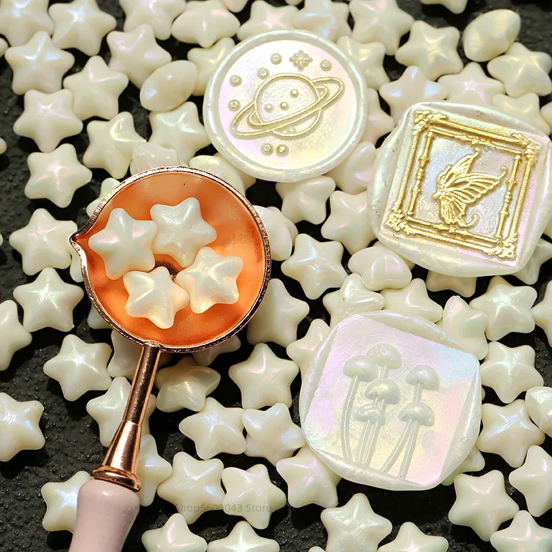 500G Star-shaped Sealing Wax Mixed Color Retro Stamp Wax Beads DIY for Wedding Invitation Sealing Craft Hand Account Decoration