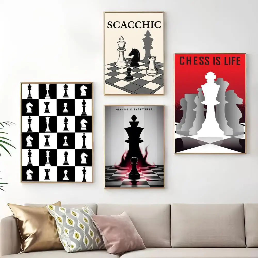 Chess Lovers Motivational Art Painting Calligraphy Print Canvas Art Pictures Home For Living Room Modern Decor Room Home Decor