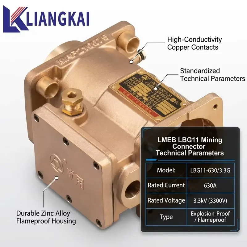 [Industrial Grade] LBG11-630/3.3G Explosion Proof Cable Connector Plug Socket for Underground Mining and Harsh Environment