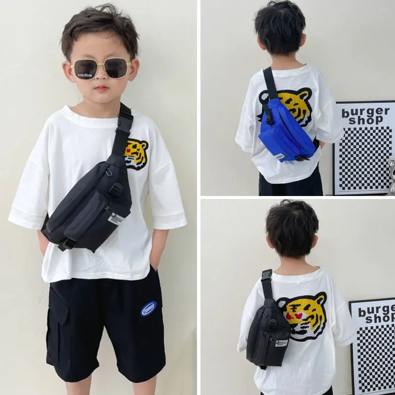 Casual Design Children\'s Chest Bag Handsome Boys Small Shoulder Messenger Bags Baby Kids Purse Handbags Cool Girls Fanny Pack