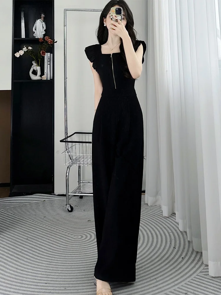 

Брюки La Chapelle Junior Bla Piece для женщин, летние, утягивающие, с высокой талией, широкими штанинами, для офиса и повседневной носки, модные