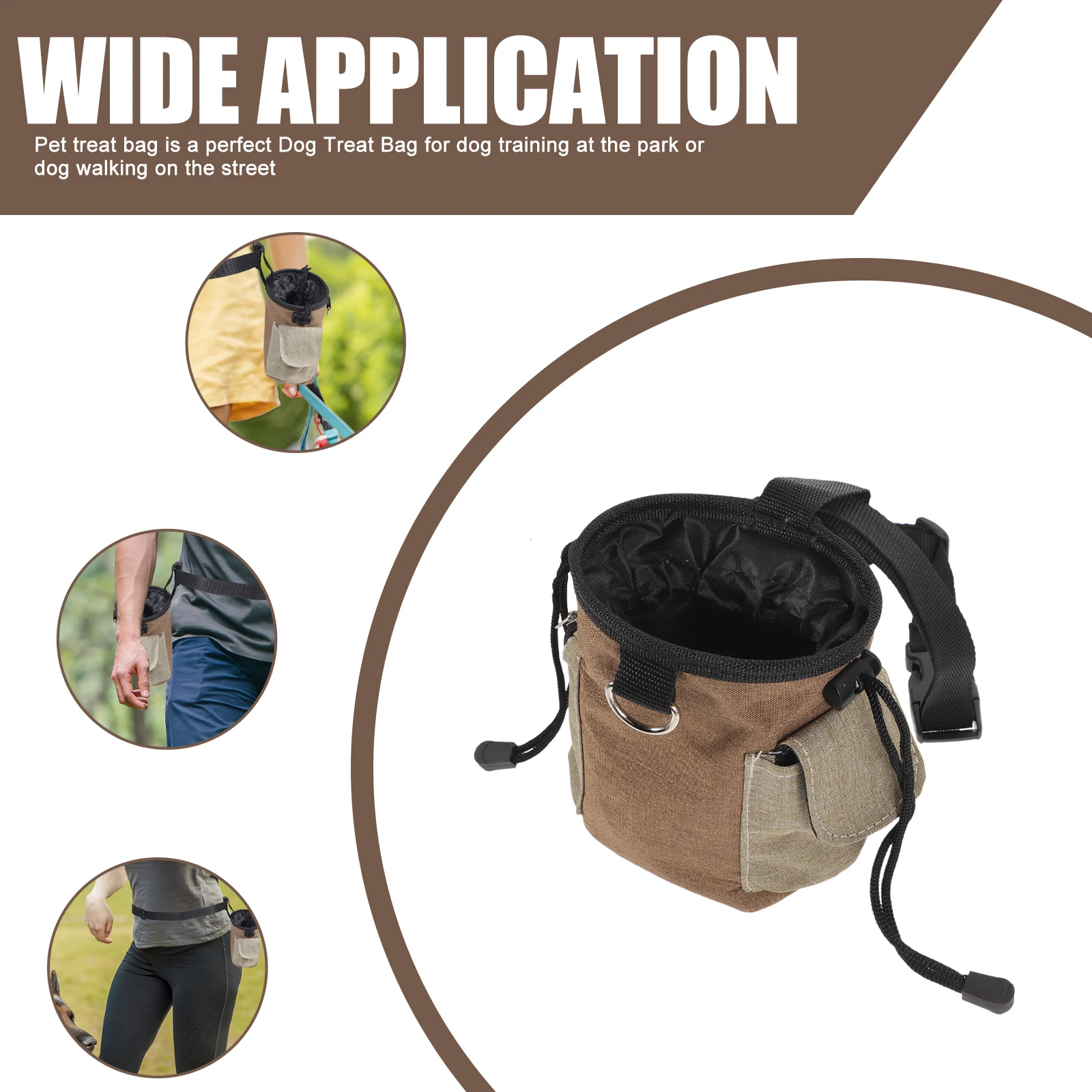 

Dog Treat Bag Pet Training Pouch Outdoor Snack Carrier Reusable Portable Puppy Food Bag Multiple Storage Walking Park