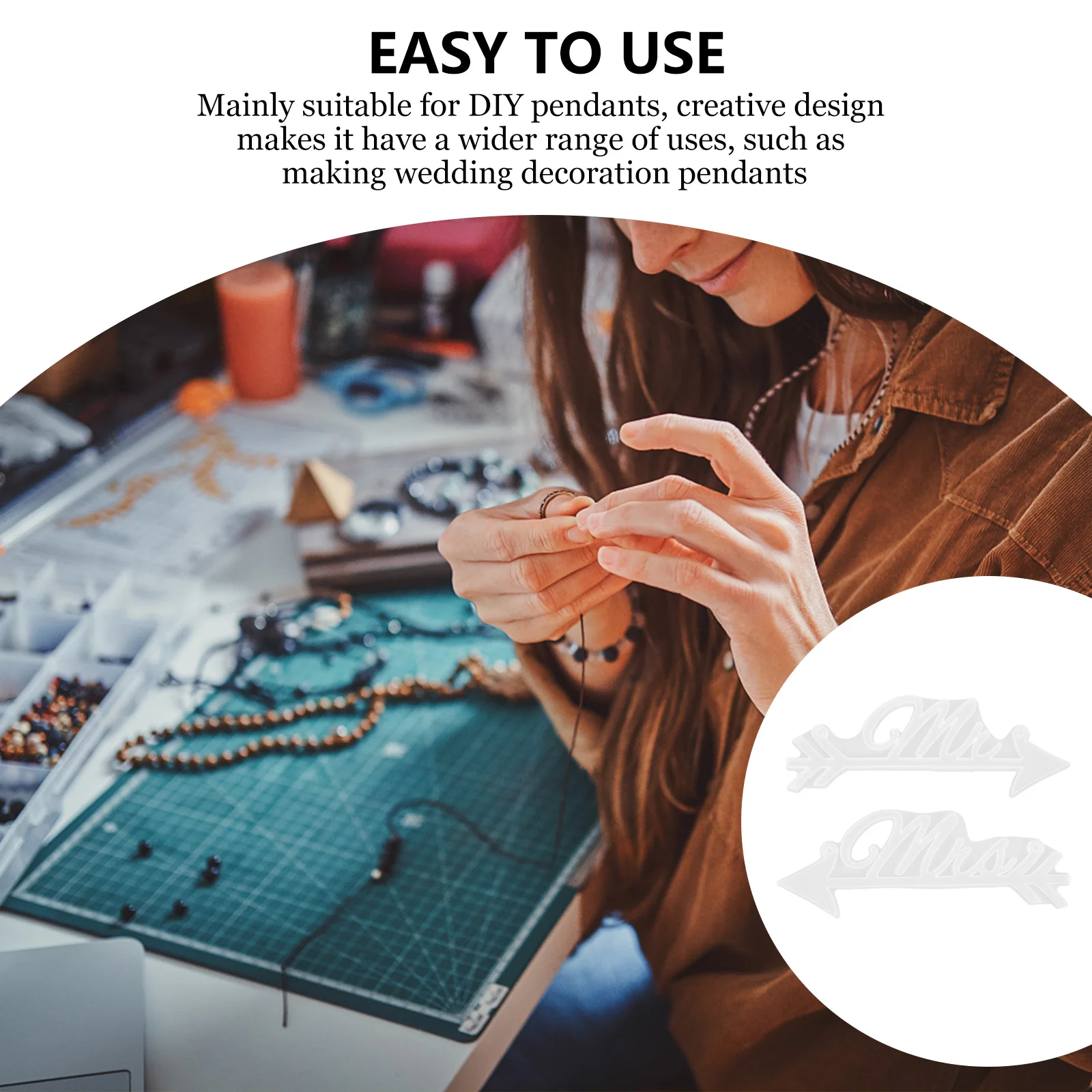 

2 шт., форма для подвески со стрелкой, силиконовая форма для изготовления ювелирных изделий своими руками, ремесленный инструмент, креативный кристалл, эпоксидная смола, подвесные бирки, многоразовые антипригарные