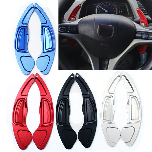 Para Honda Civic 2009-2012 Fit CR-V 2009-2013 City 2008 volante de coche paleta de cambio extensión palanca de cambios de aluminio 2 uds