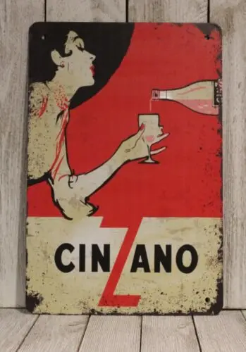 m1,Cinzano Sign Metal Poster Bar Pub Alcohol Cocktail Liquor Store Rustic Look xz-Aluminum