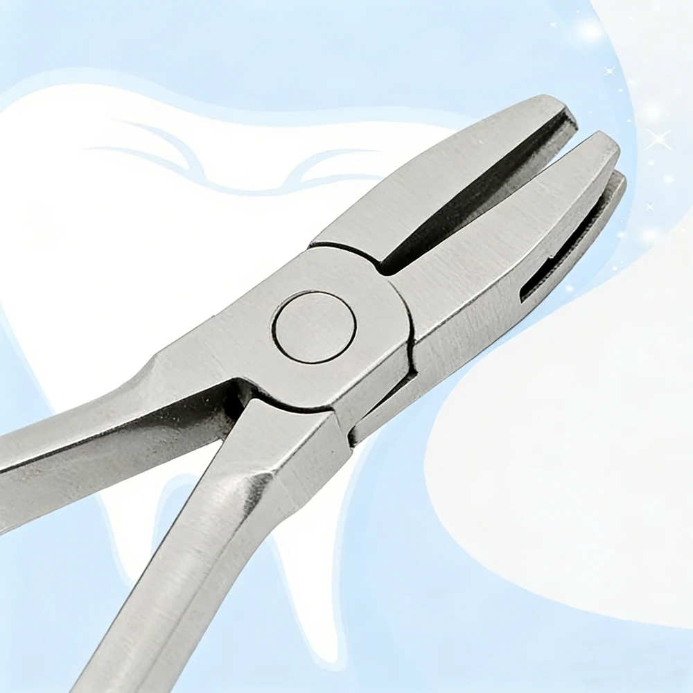 

Orthodontic V-Stop Loop Bending Plier: Precision German Stainless Steel for Archwire Forming in Dental Lab and Clinic