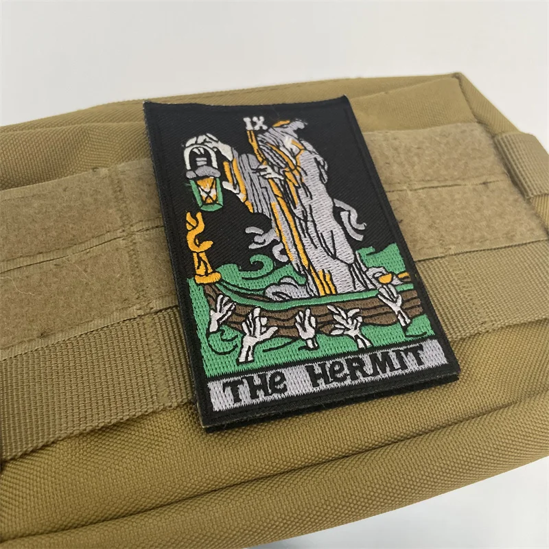 The Hermit Tactical Patches Ferry Man Purgatory Hell Embroidery Hook&Loop Patch Military Badge Armband Backpack Stickers