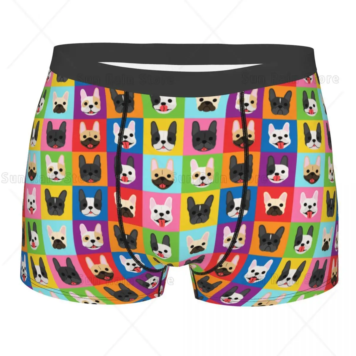 

Custom Pop Art Style French Bulldog Faces Boxers Shorts Panties Men's Underpants Stretch Frenchies Dog Pet Gift Briefs Underwear