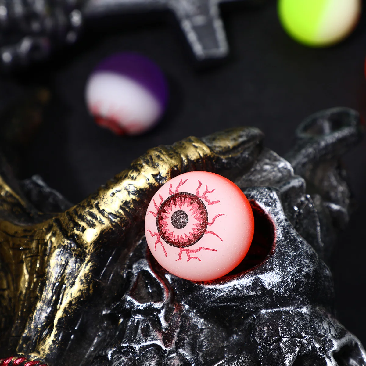 10 stks Bouncy Speelgoed Glow in Dark Halloween Party Gunsten Kids Decoraties Enge Bouncy Ballen Voor Halloween Sfeer